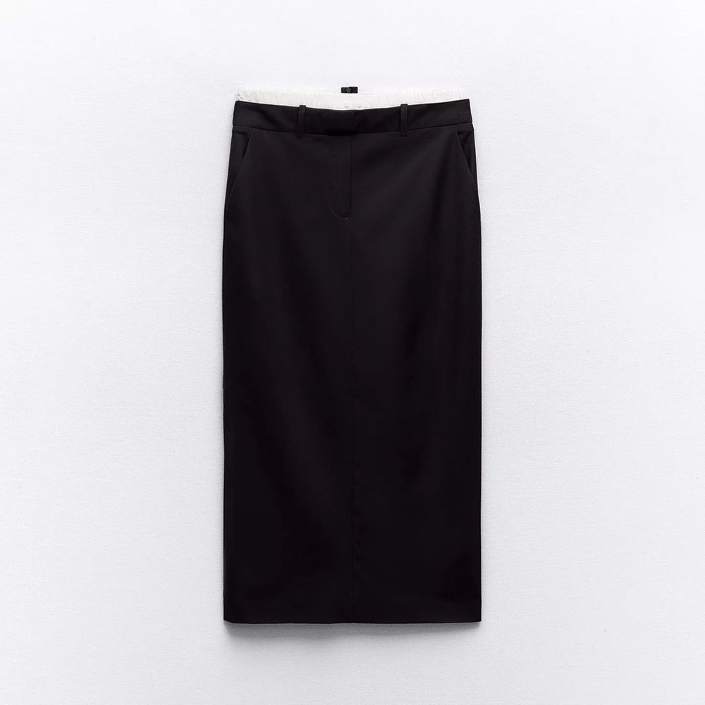 Zara Black Midi Skirt